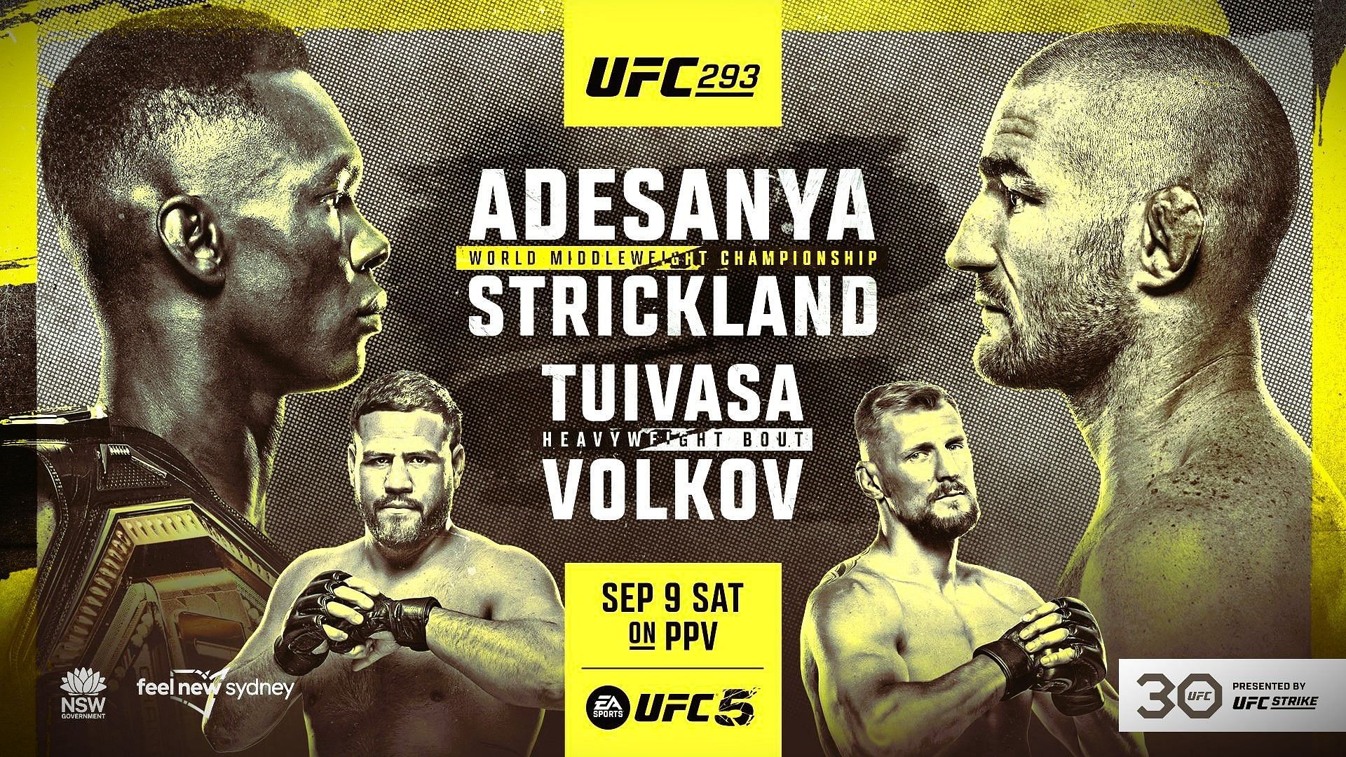 UFC 293 will be underway at the Qudos Bank Arena this weekend [Image via @ufc on Instagram]
