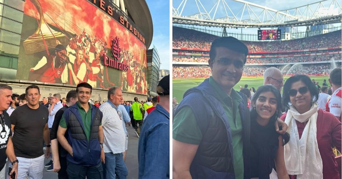 Sourav Ganguly attended Arsenal vs. Manchester United