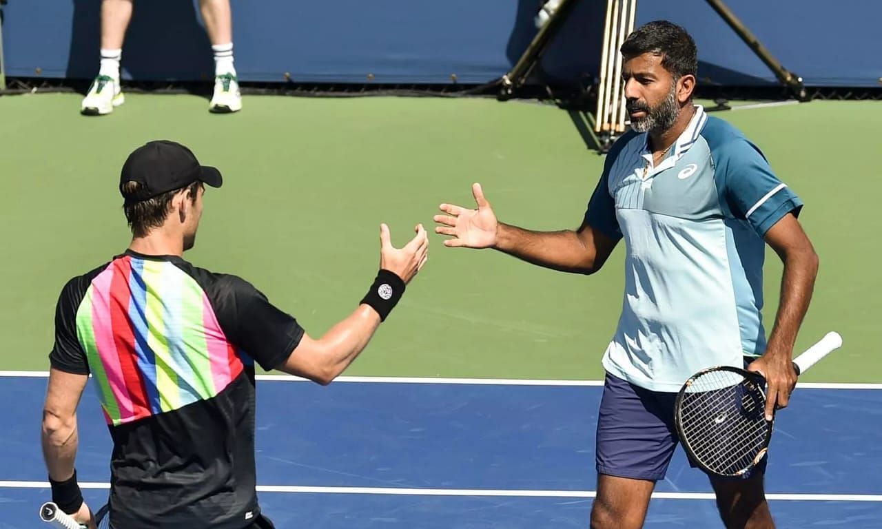 Rohan Bopanna, Matthew Ebden in US Open 2023. Courtesy: India All Sports