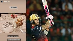 "Ee Sala Cup Namde" - Faf du Plessis greeted with an 'after dinner surprise' in Doha