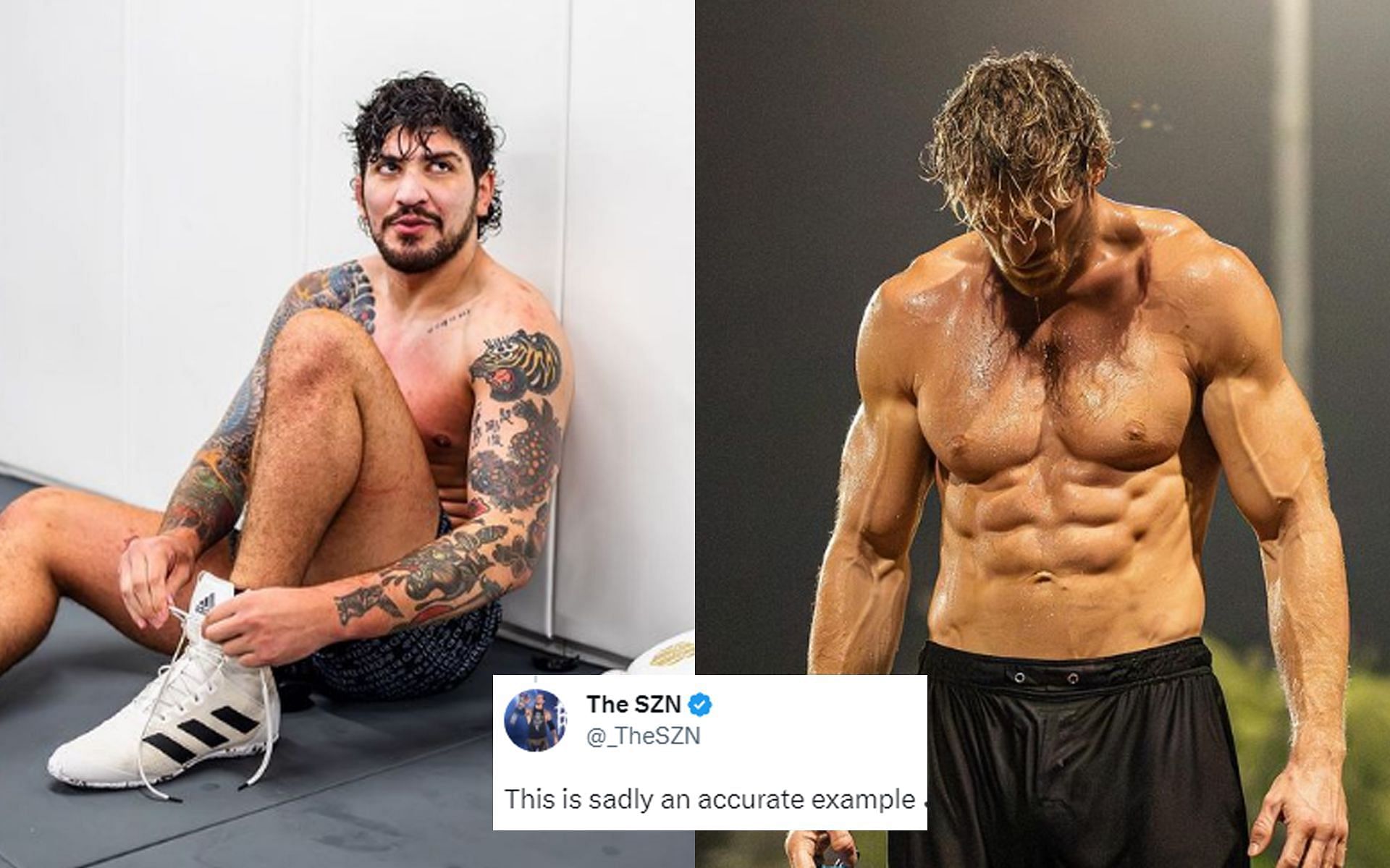 Dillon Danis (left) and Logan Paul (right) (Images via @loganpaul and @dillondanis Instagram)