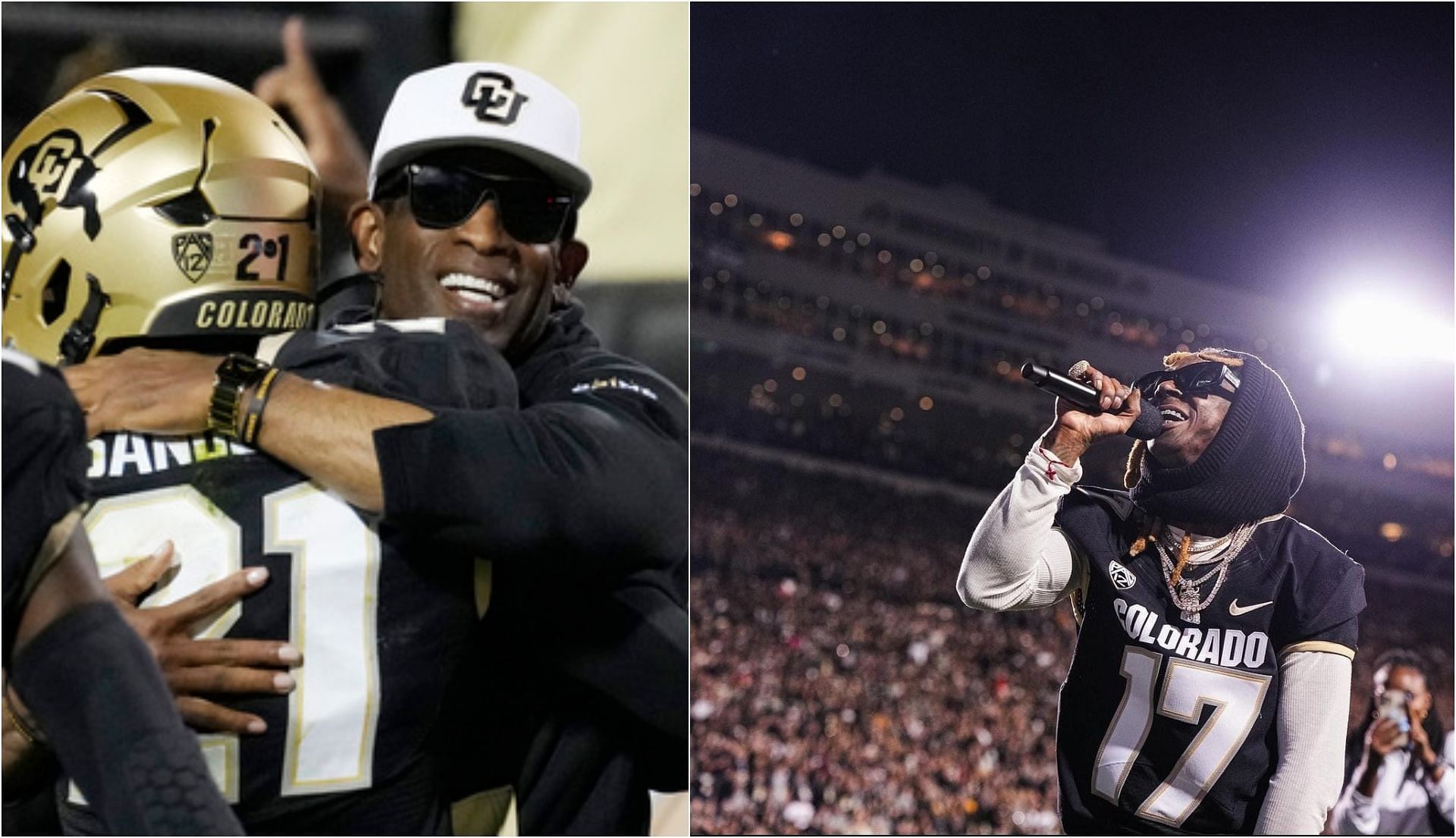 Deion Sanders hangs with Lil Wayne and The Rock ahead of clash with Colorado  State, as the Buffaloes coach continues his beef with Jay Norvell