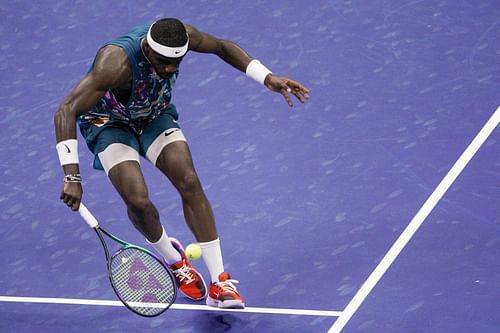 Frances Tiafoe in action at the US Open