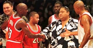 Nike's most unusual 3-on-3 game featured Charles Barkley taking on sumo wrestlers with Michael Jordan refereeing