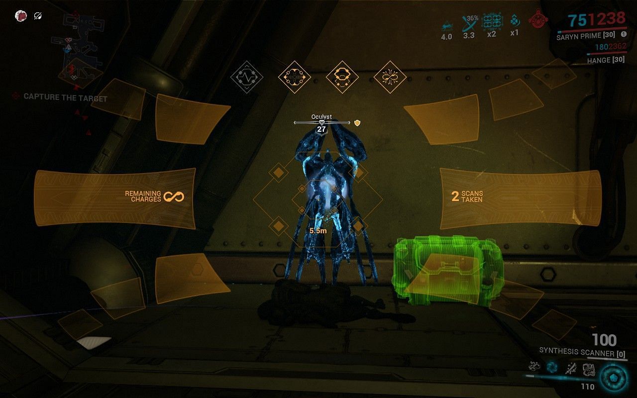 Oculysts in Uranus spawn within a minute after you load into the mission (Image via Digital Extremes)