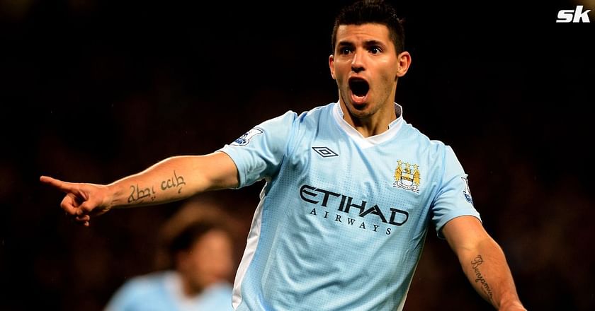 Shirt worn by Sergio Aguero when he scored famous title-winning