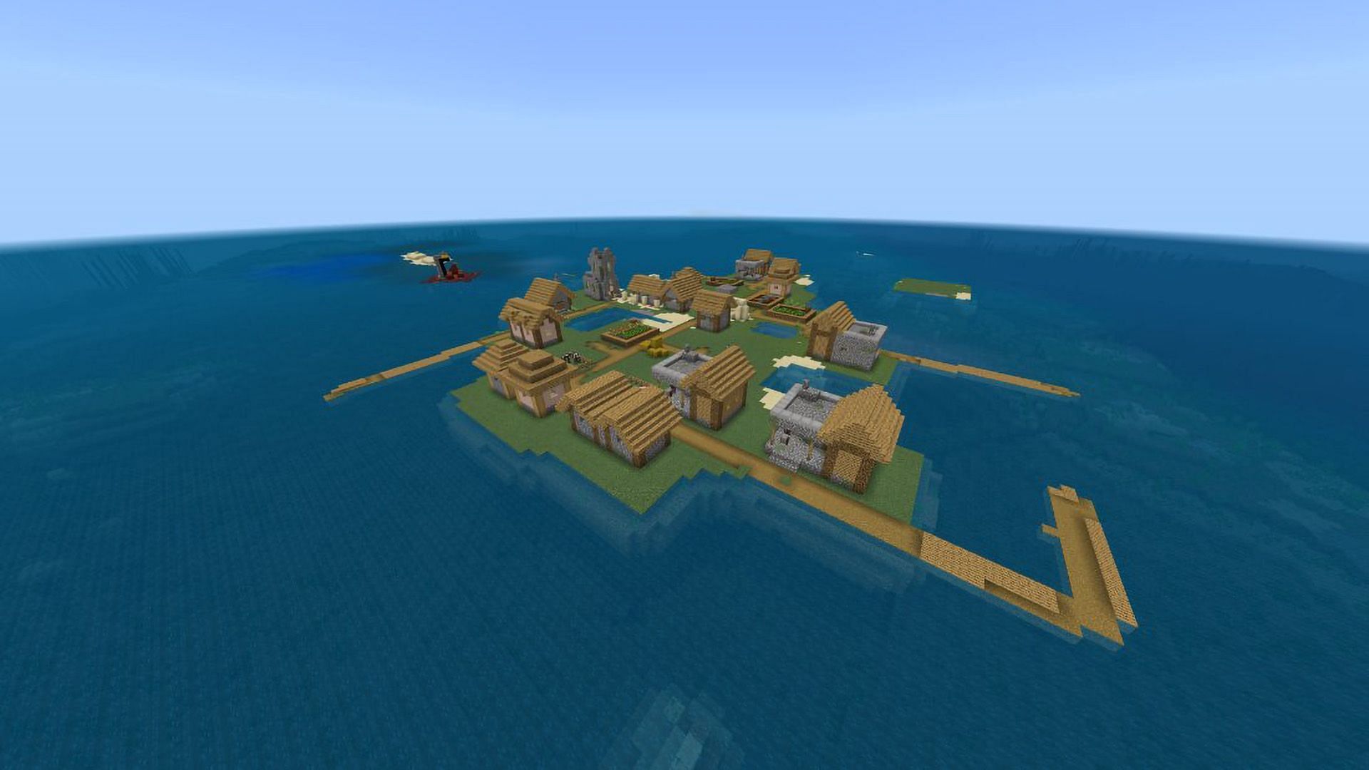 Speedrun from the Island without straying further (Image via Mojang)