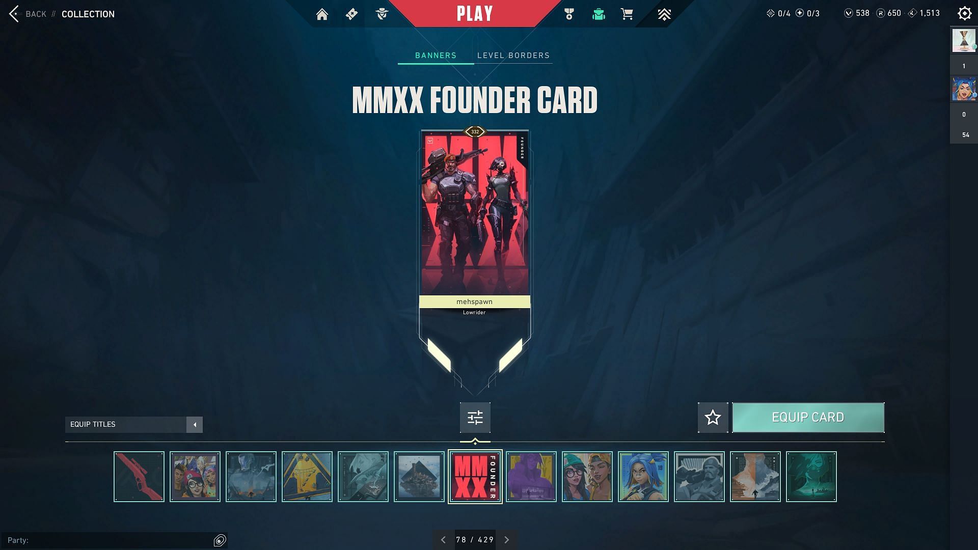 The MMXX Founder Player Card (Image via Riot Games)