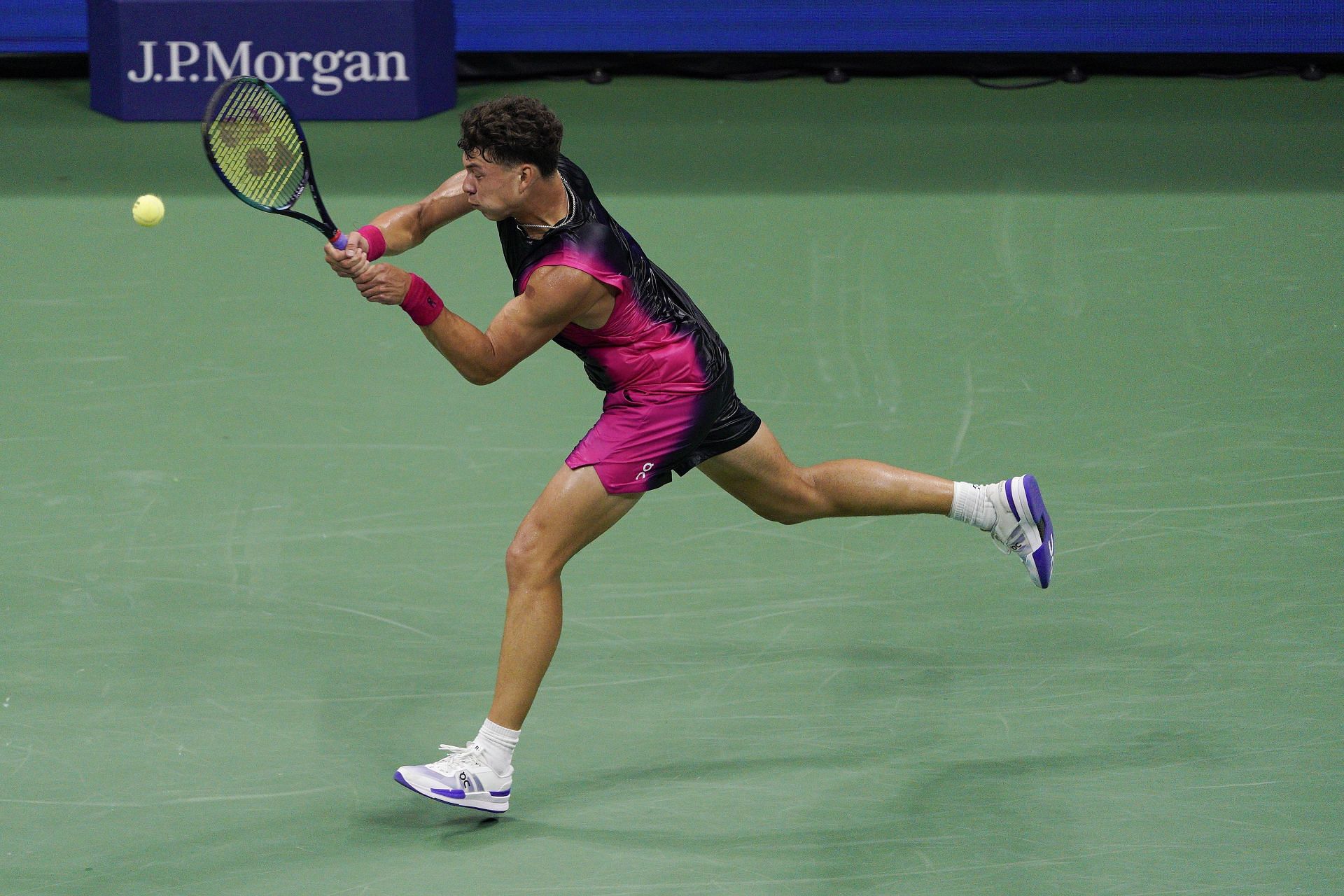 Ben Shelton in action at the 2023 US Open.