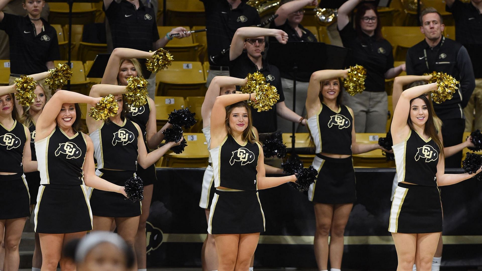 Colorado Cheerleaders at Folsom Field