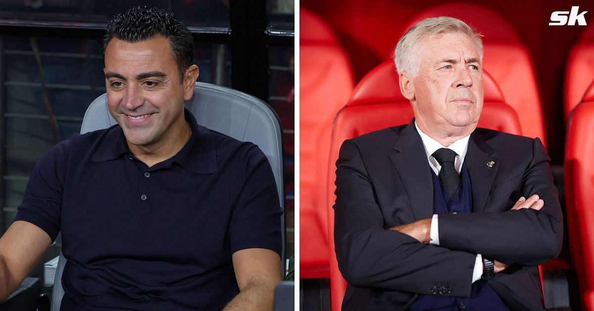 Carlo Ancelotti and Xavi (via Getty Images)