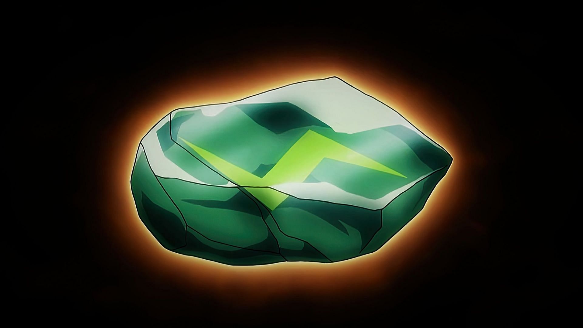 Thunder stone as seen in the anime. (Image via The Pokemon Company)