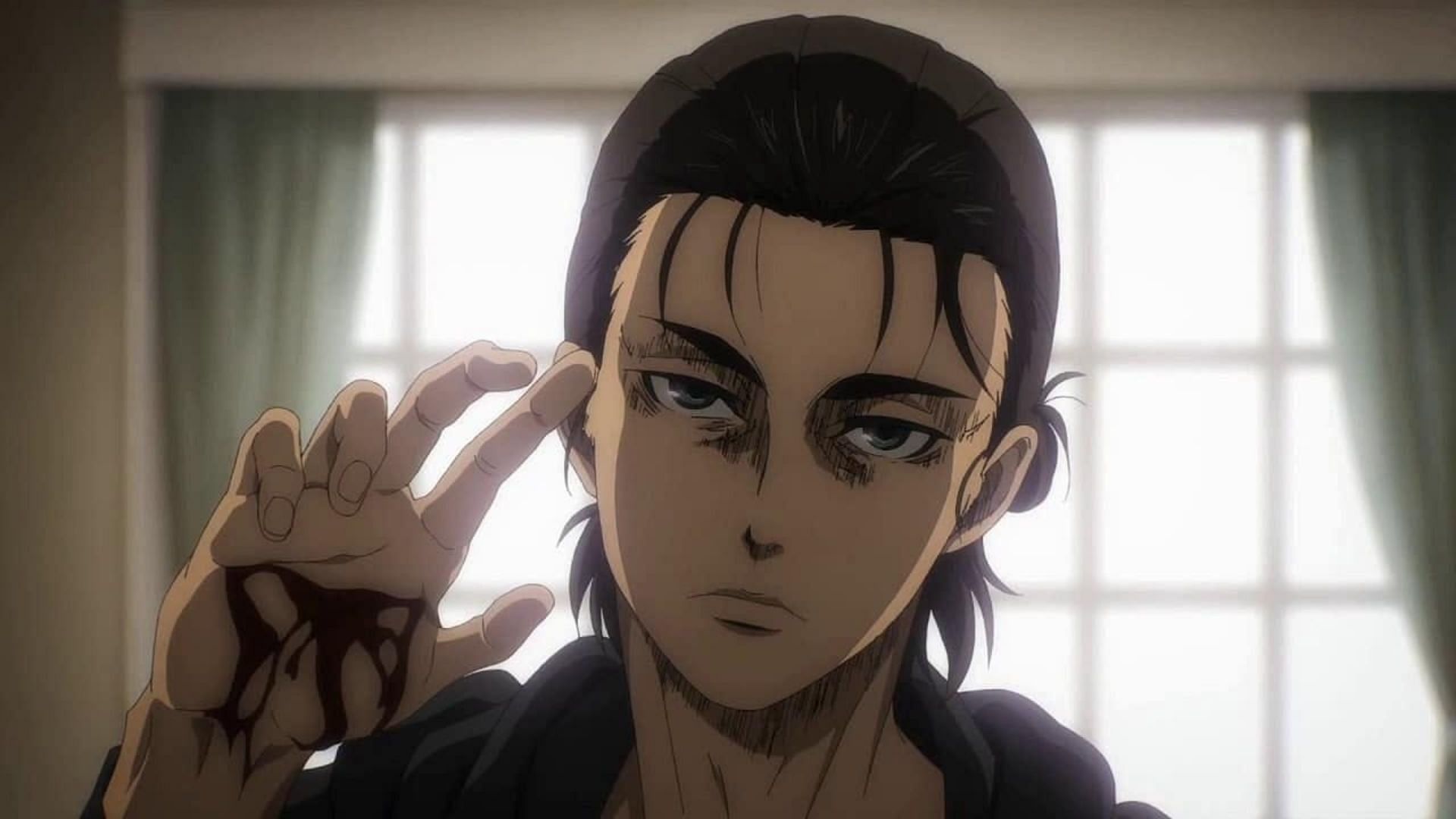 Eren Yeager as shown in anime (Image via Studio MAPPA)