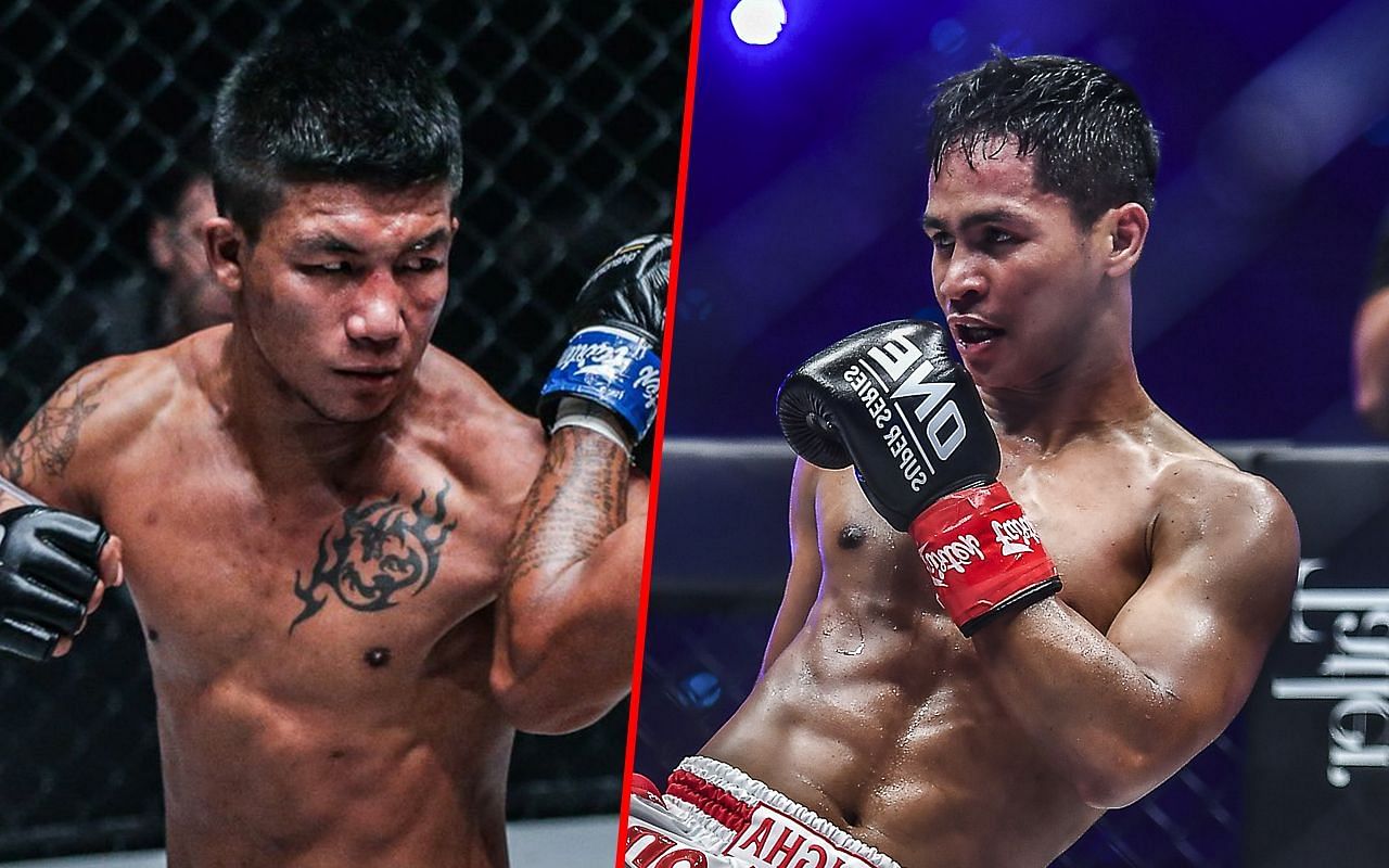 Rodtang Jitmuangnon (L) / Superbon Singha Mawynn (R) -- Photo by ONE Championship