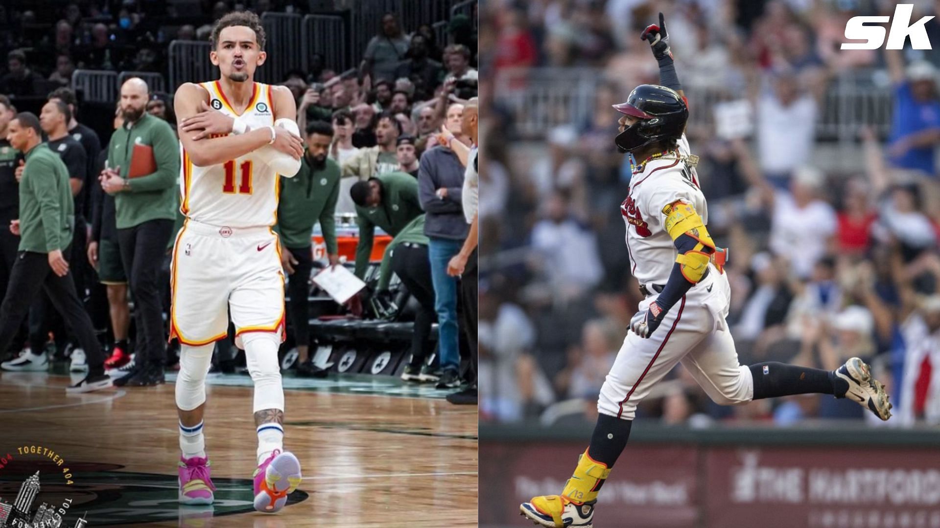 Ronald Acuna Jr. and Trae Young - Credits, Getty Images &amp; Atlanta Hawks Instagram