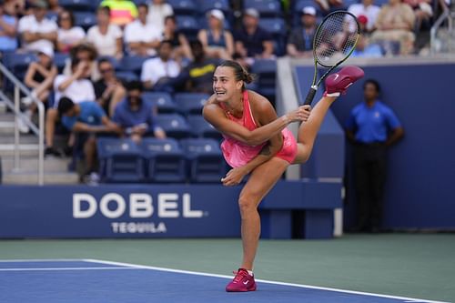 Aryna Sabalenka in action at US Open 2023