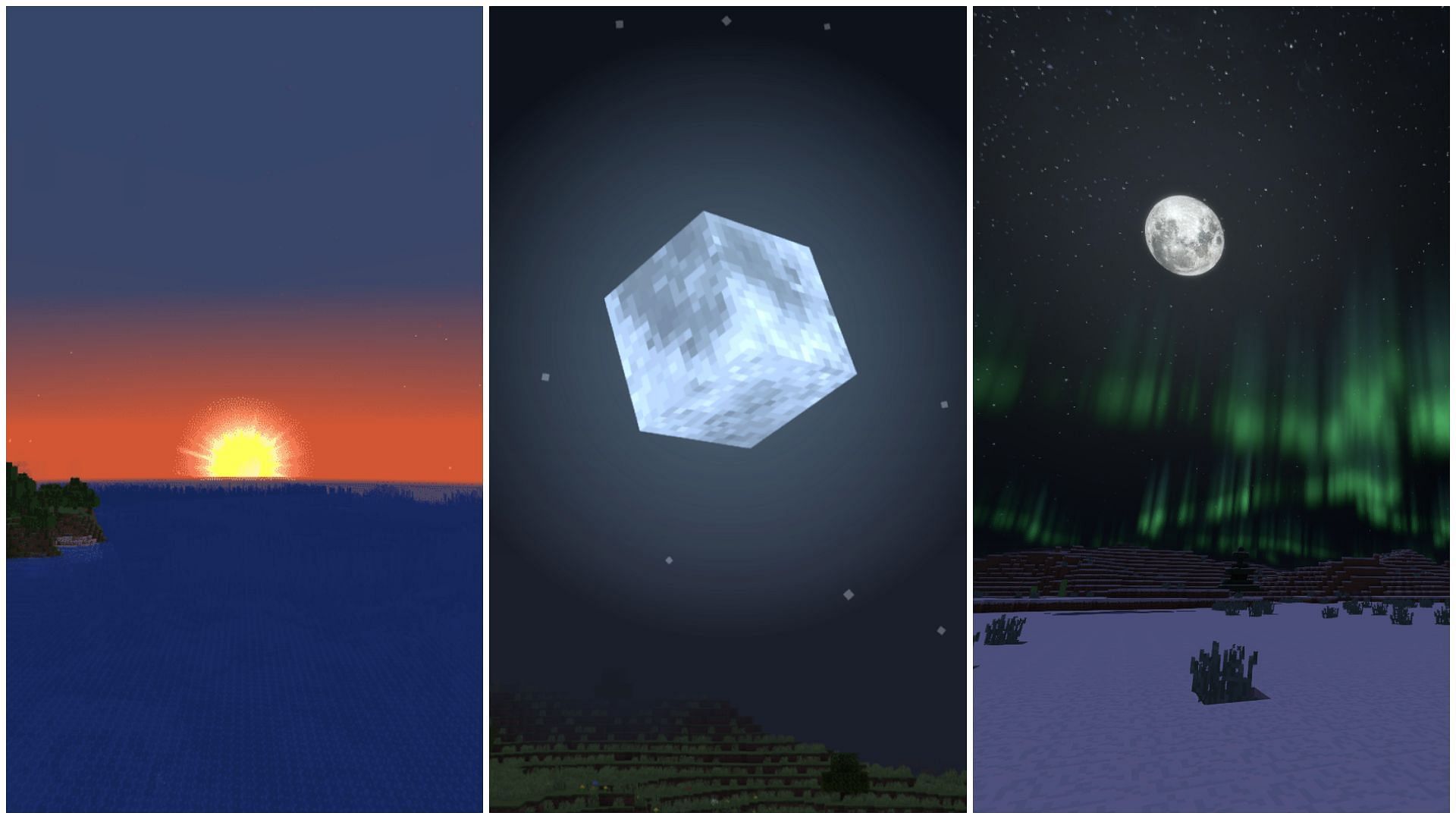 There are many texture packs for sun and moon in Minecraft (Image via Sportskeeda)