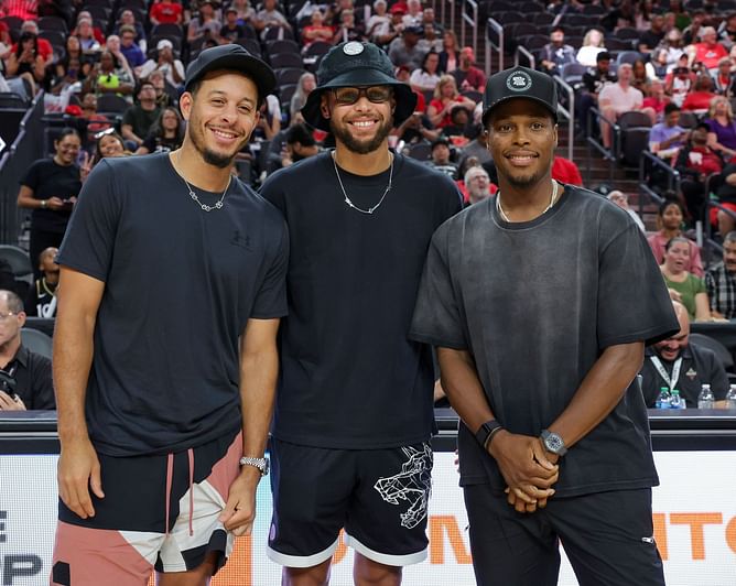 Watch: Steph Curry spotted courtside at WNBA game in Las Vegas looking impressed with Aces taking on Mercury