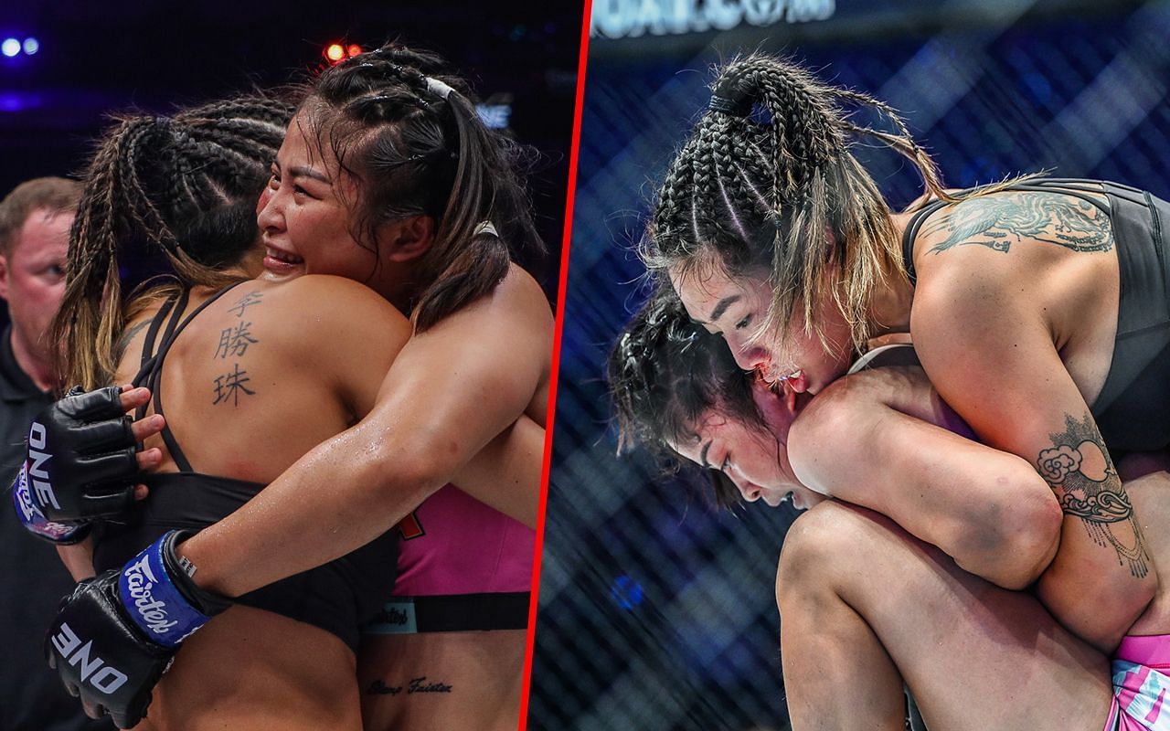 Stamp Fairtex (L) / Angela Lee (R) -- Photo by ONE Championship