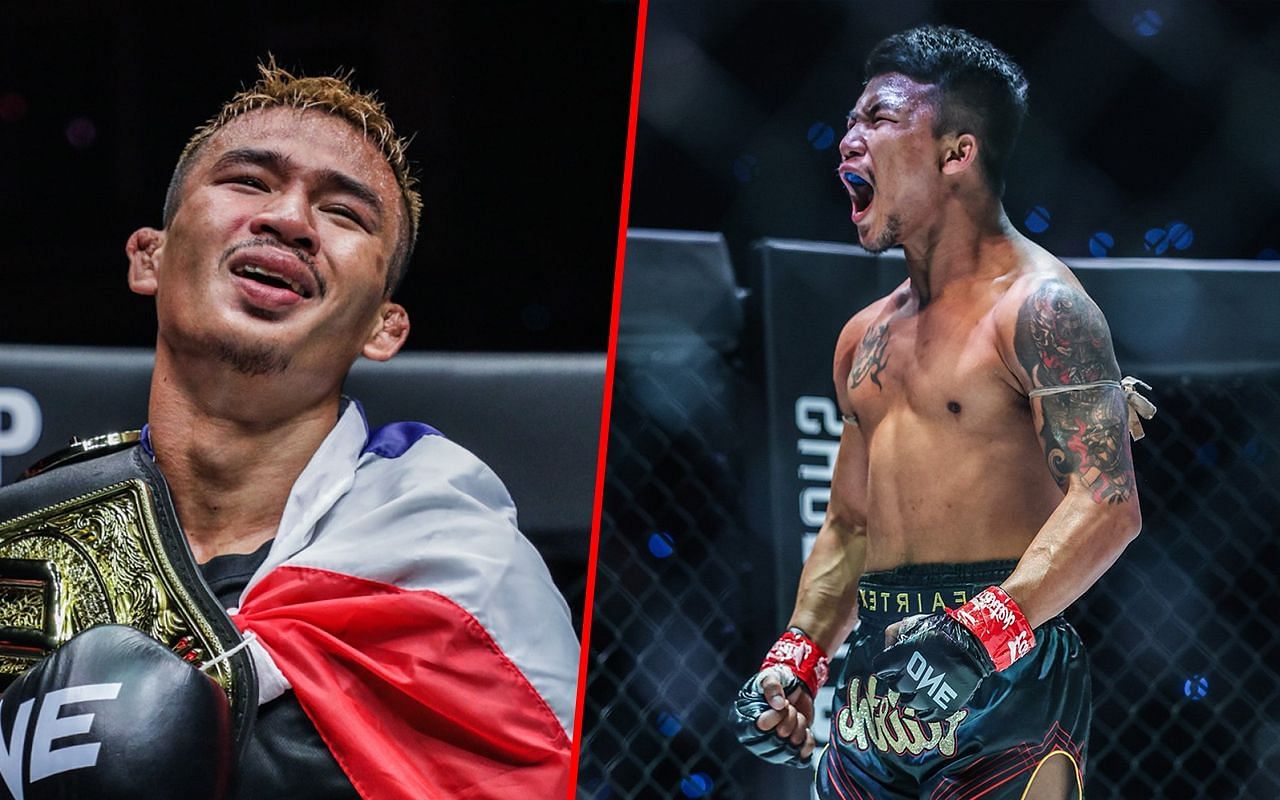 Superlek Kiatmoo9 (L) / Rodtang Jitmuangnon (R) -- Photo by ONE Championship