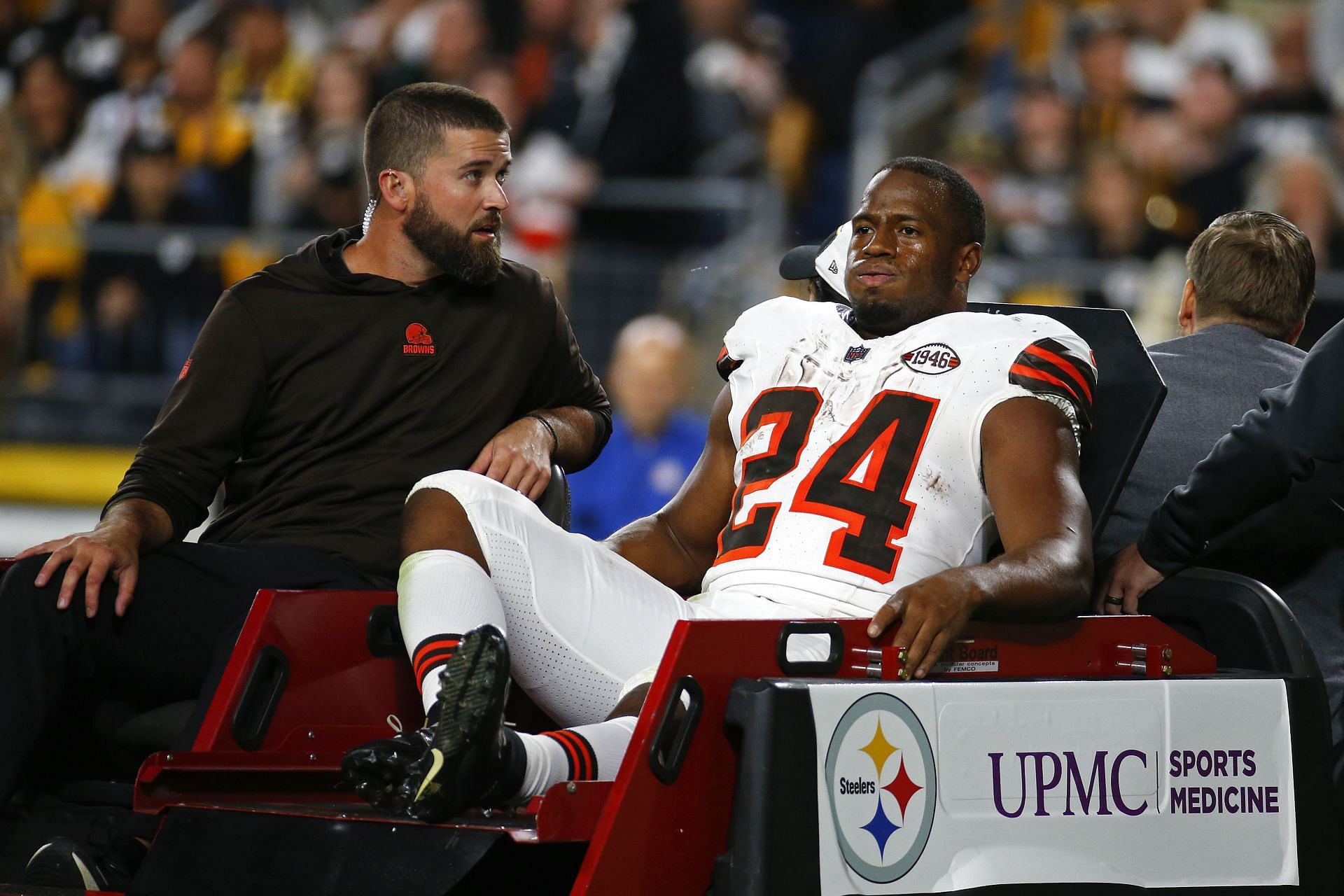 Nick Chubb at Cleveland Browns v Pittsburgh Steelers