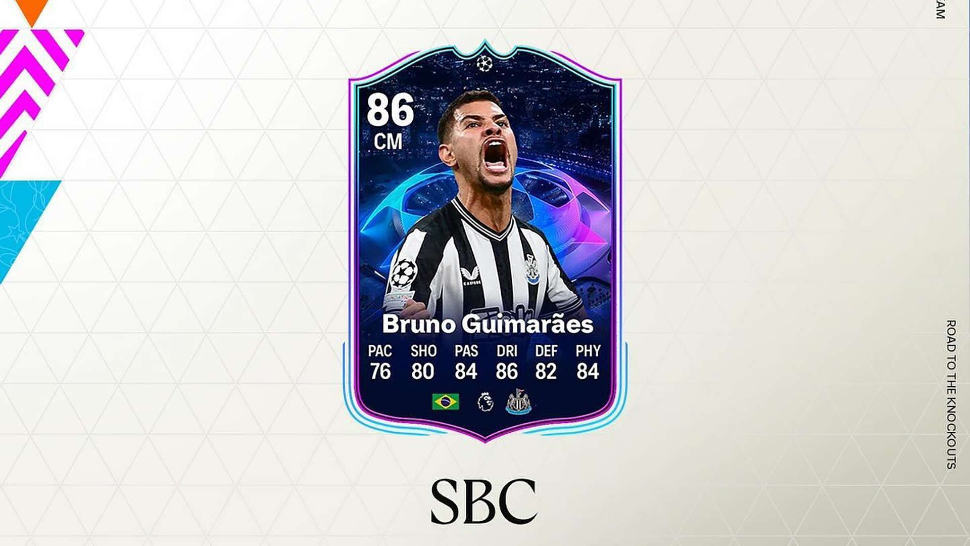Bruno Guimaraes is the first special SBC of the RTTK promo in EA FC 24 (Image via EA Sports)