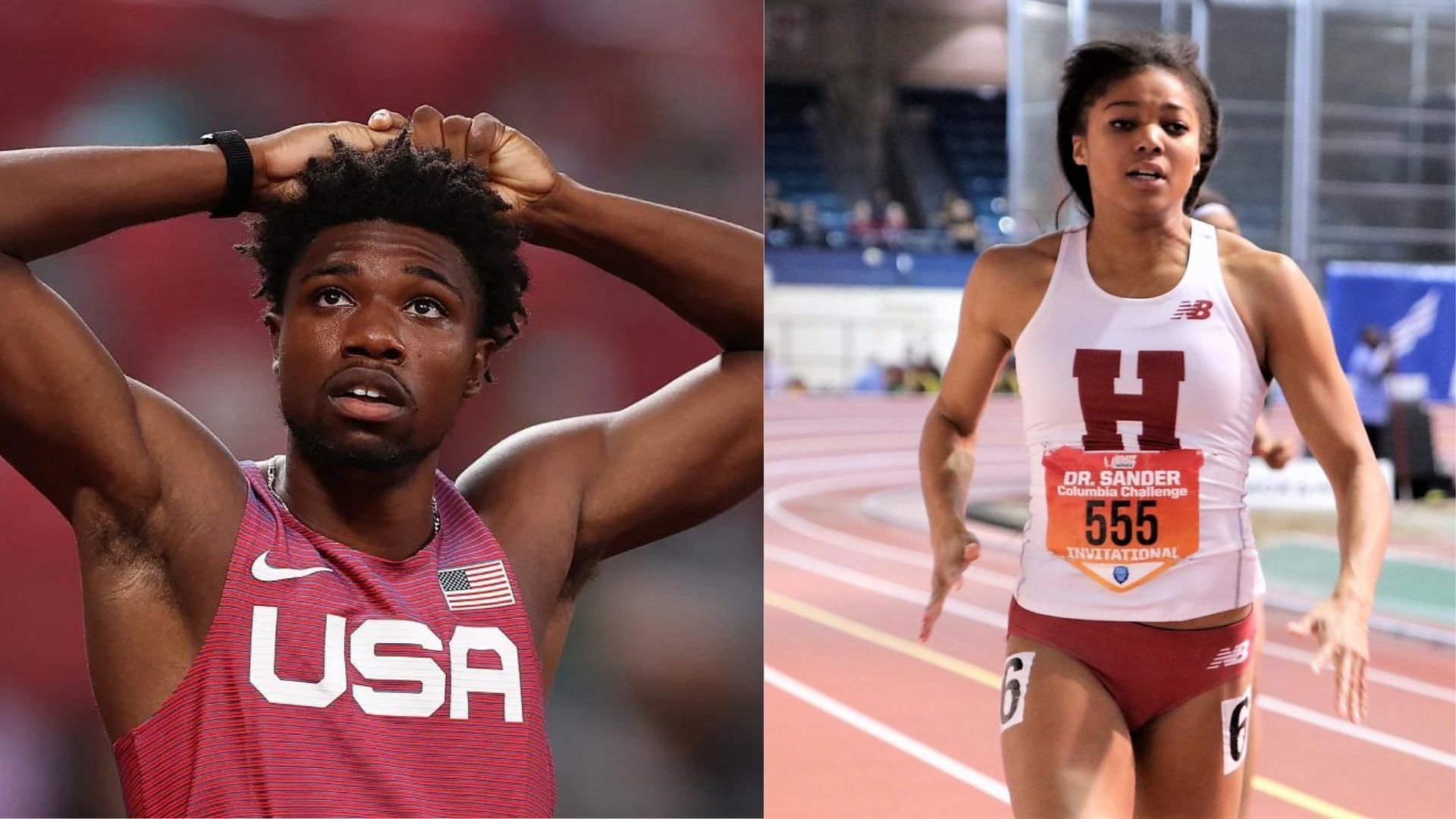 Noah Lyles and Gabby Thomas (Image via Sportskeeda)