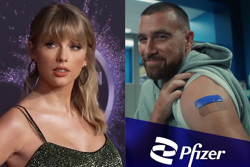 Travis Kelce aligned w/ Taylor Swift, Pfizer & Bud Light all in one da, Travis  Kelce