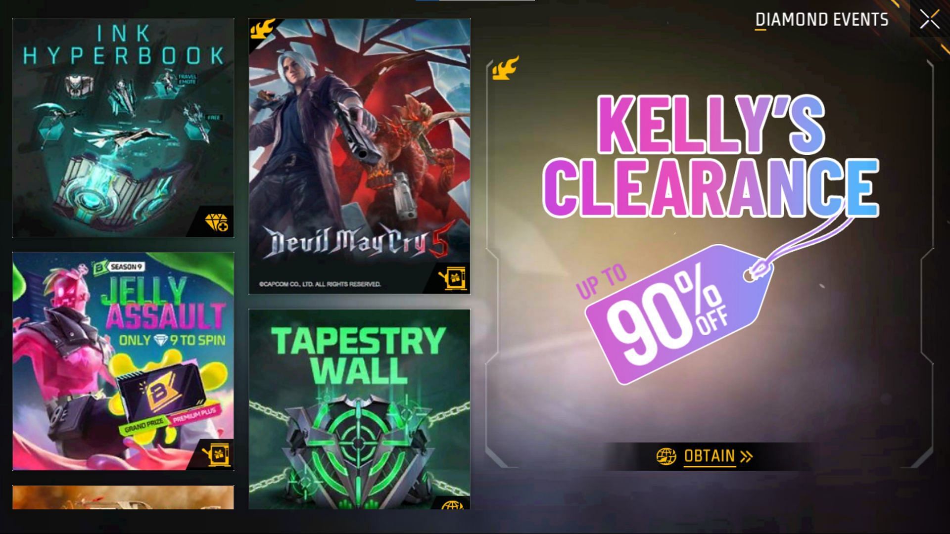 Select Kelly&#039;s Clearance (Image via Garena)