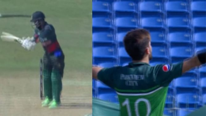 [WATCH] Shaheen Afridi strikes with the new ball yet again to dismiss Litton Das in PAK vs BAN match in Asia Cup 2023