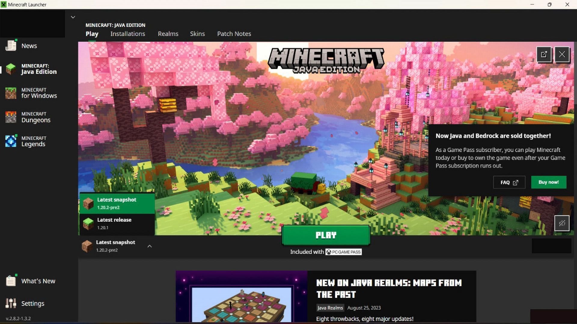 Enjoy the new Minecraft features on your device before the official release (Image via Minecraft Launcher)