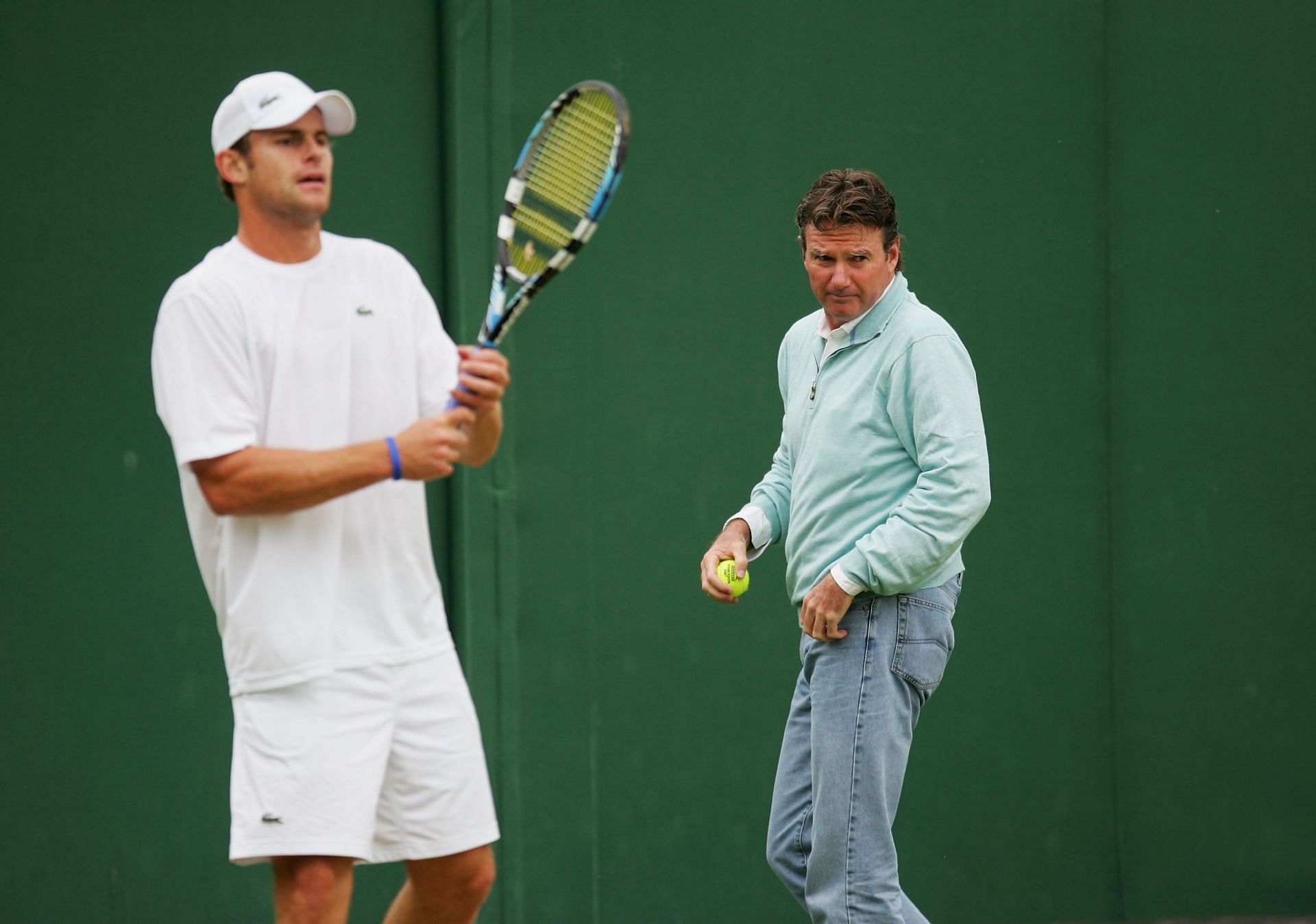 Andy Roddick and Jimmy Connors at the 2007 Artois Championships.
