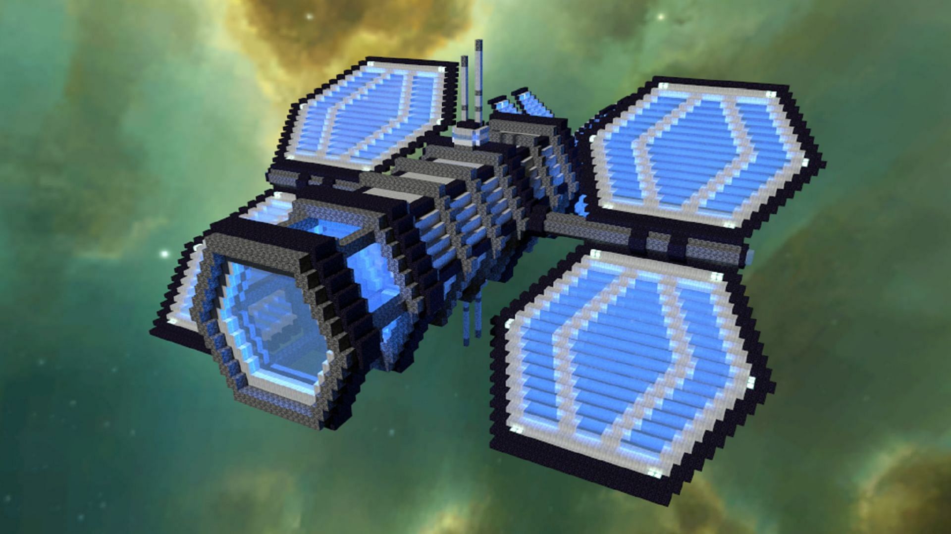 Minecraft fans can look to the stars of deep space with this impressive space telescope build (Image via Trydar/Reddit)