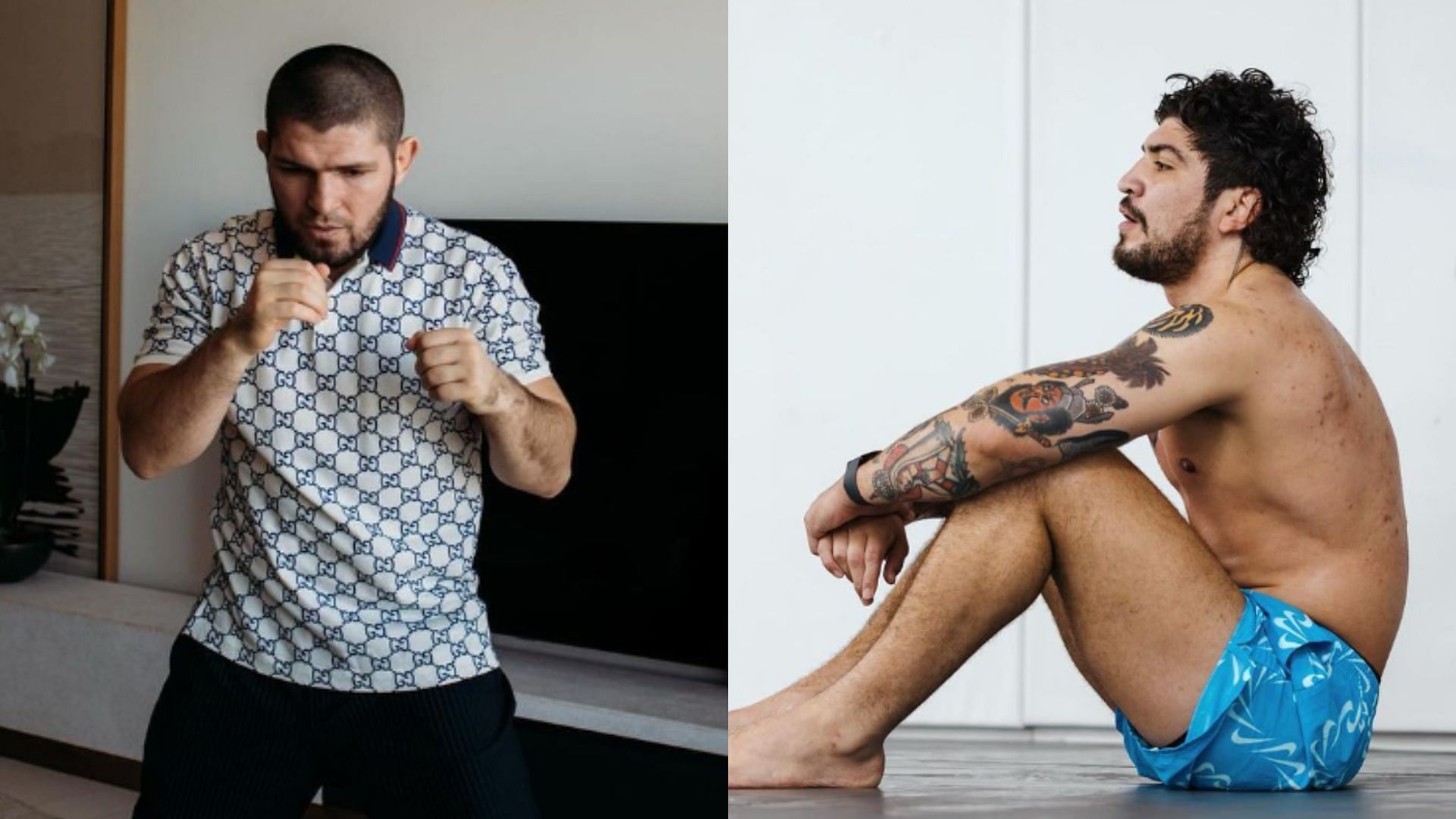 Khabib Nurmagomedov (left), Dillon Danis (right) [Images courtesy of @khabib_nurmagomedov &amp; @dillondanis on Instagram]