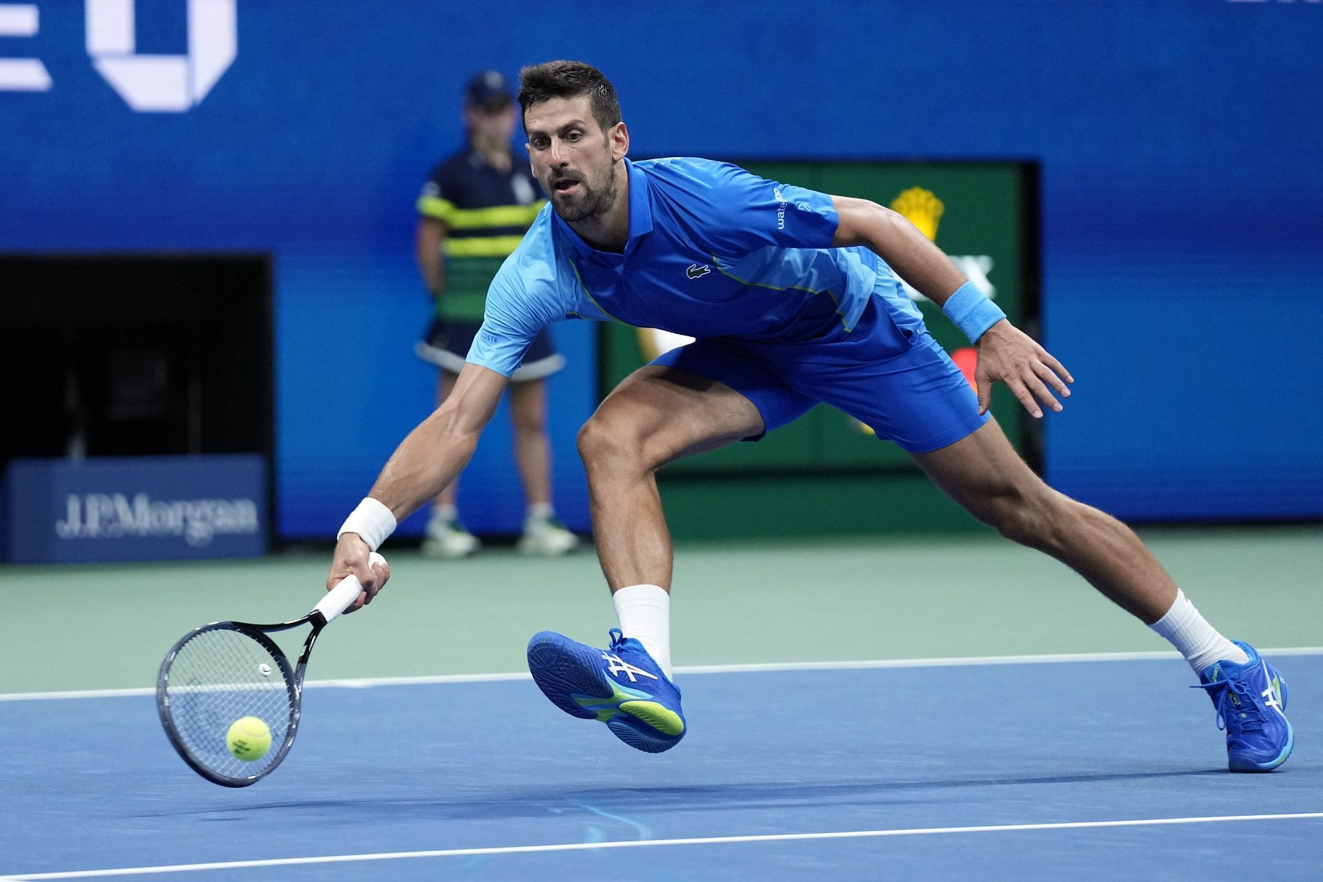 Novak Djokovic in action at the 2023 US Open.