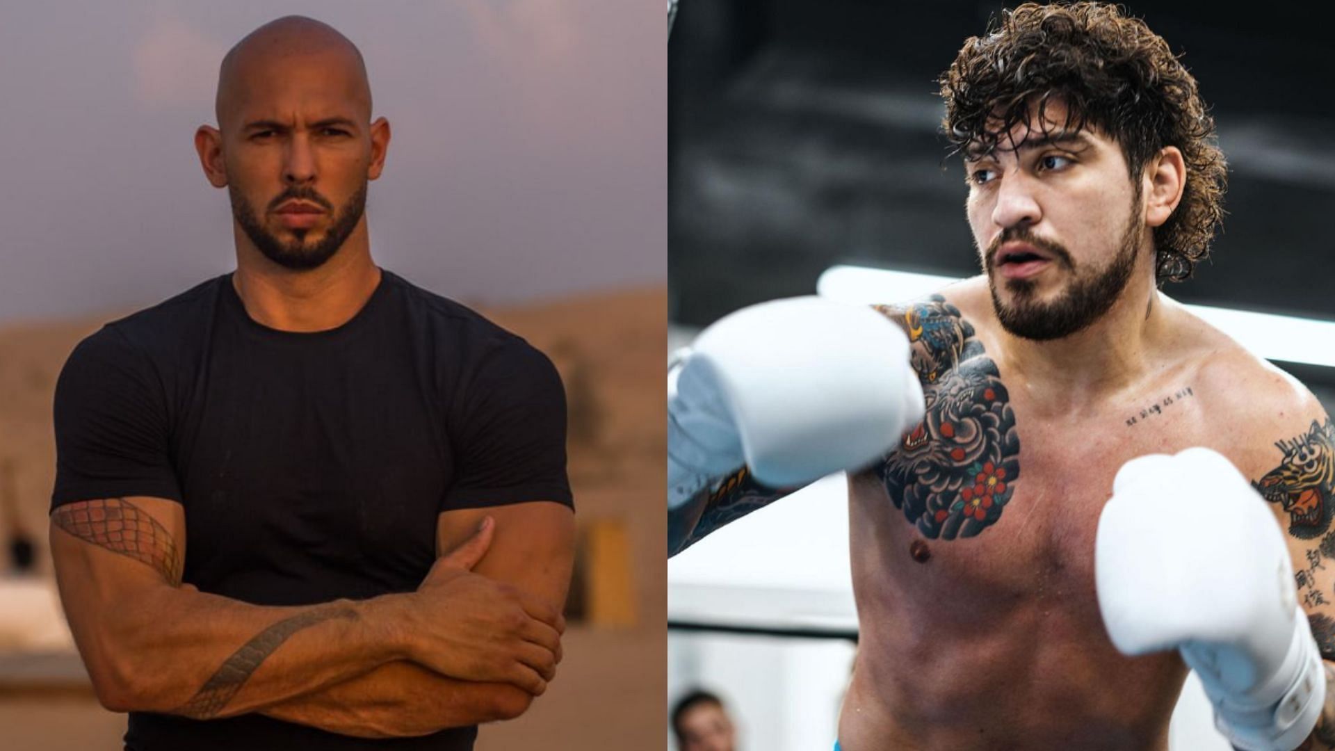 Andrew Tate (left), Dillon Danis (right) [Images courtesy of @cobratate on X &amp; @dillondanis on Instagram]