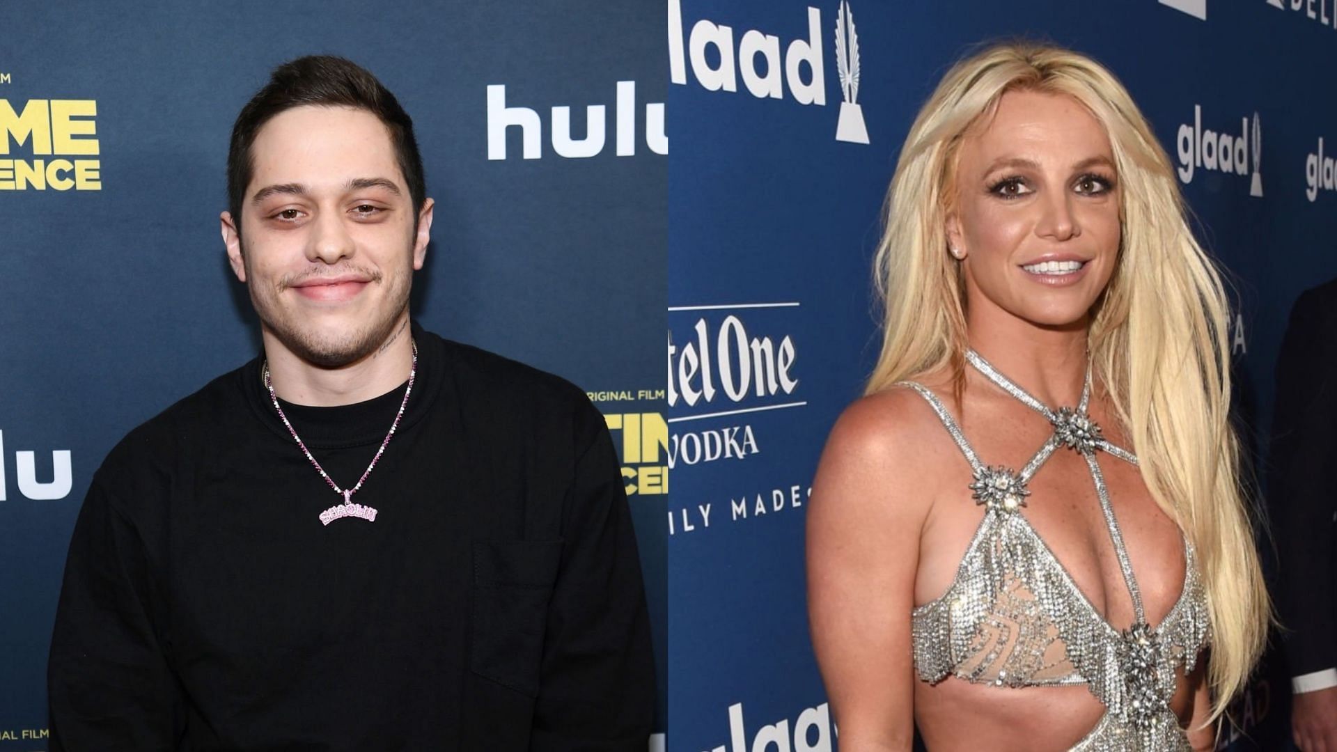 Pete Davidson says he wants to date Britney Spears. (Images via Getty Images)