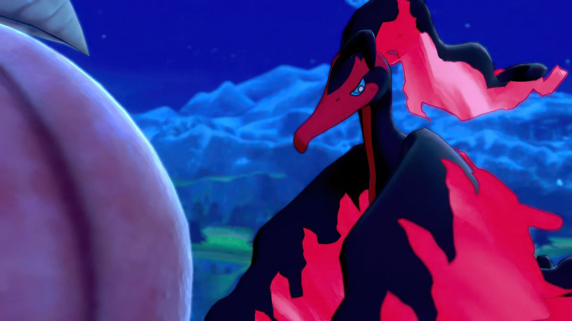 Galarian Moltres, as seen in the main series (Image via The Pokemon Company)