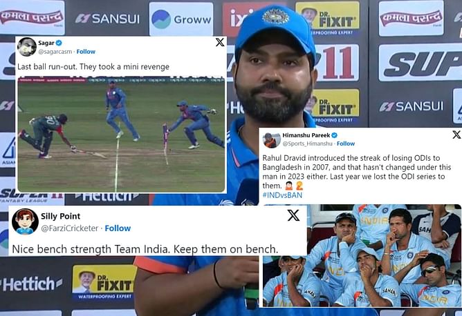 "Want this Rovid era to end" - Fans troll Team India after Bangladesh beat them in Super 4 match of Asia Cup 2023