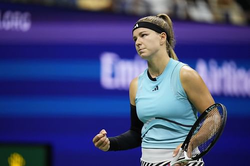 Karolina Muchova in action at the US Open