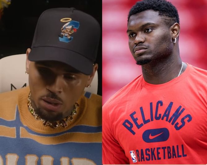 "I would just pray": Chris Brown, who has three baby mommas, counsels Zion Williamson amid Moriah Mills drama