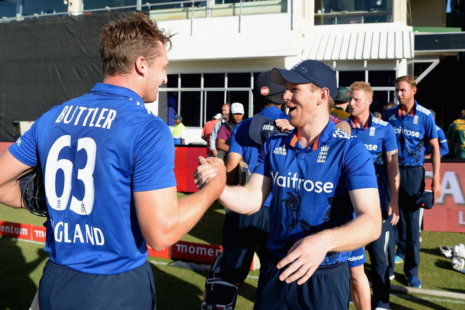 Jos Buttler celebrates with Eoin Morgan [Getty Images]