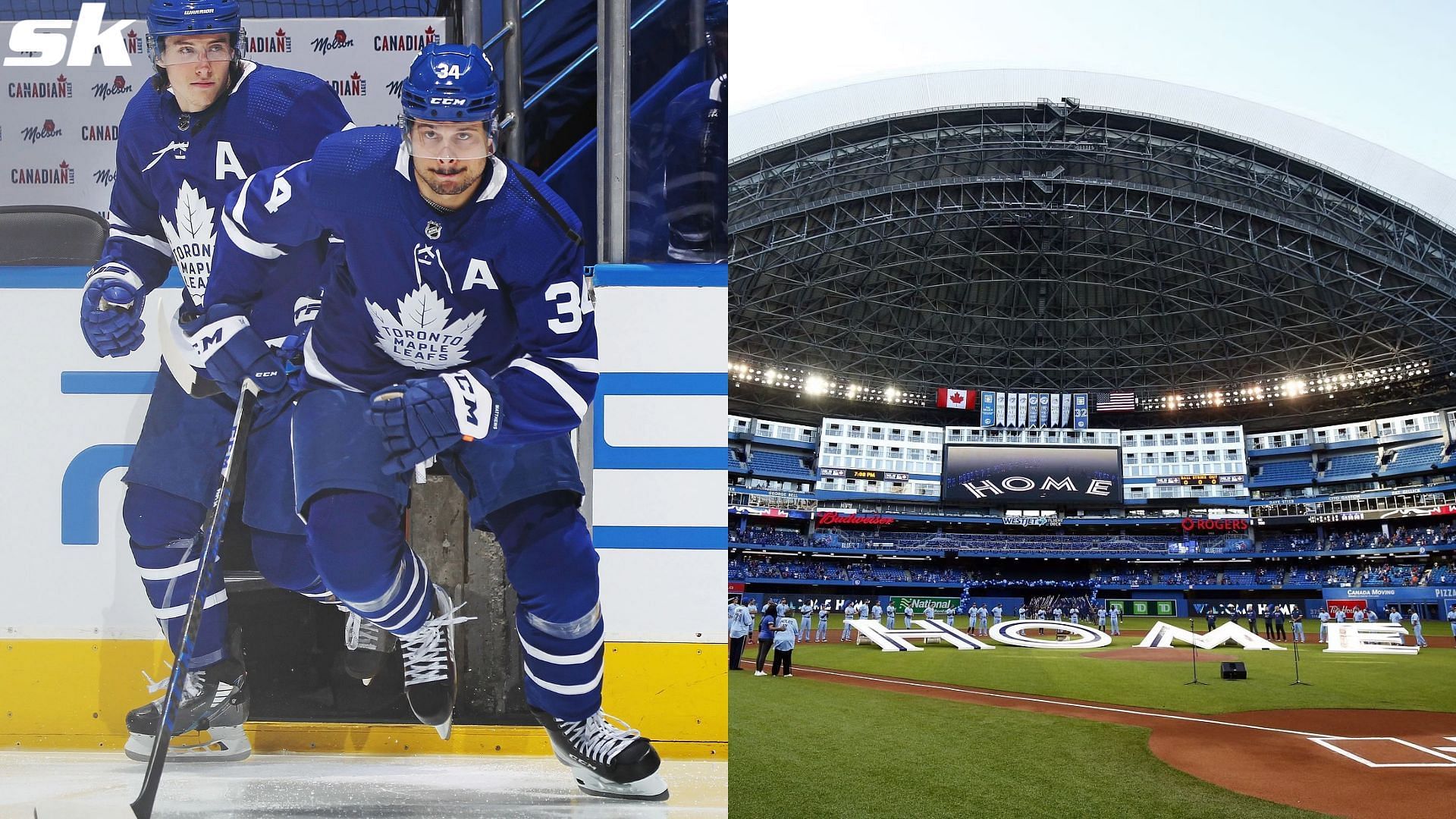 Auston Matthews and Mitch Marner showed off at Rogers Centre