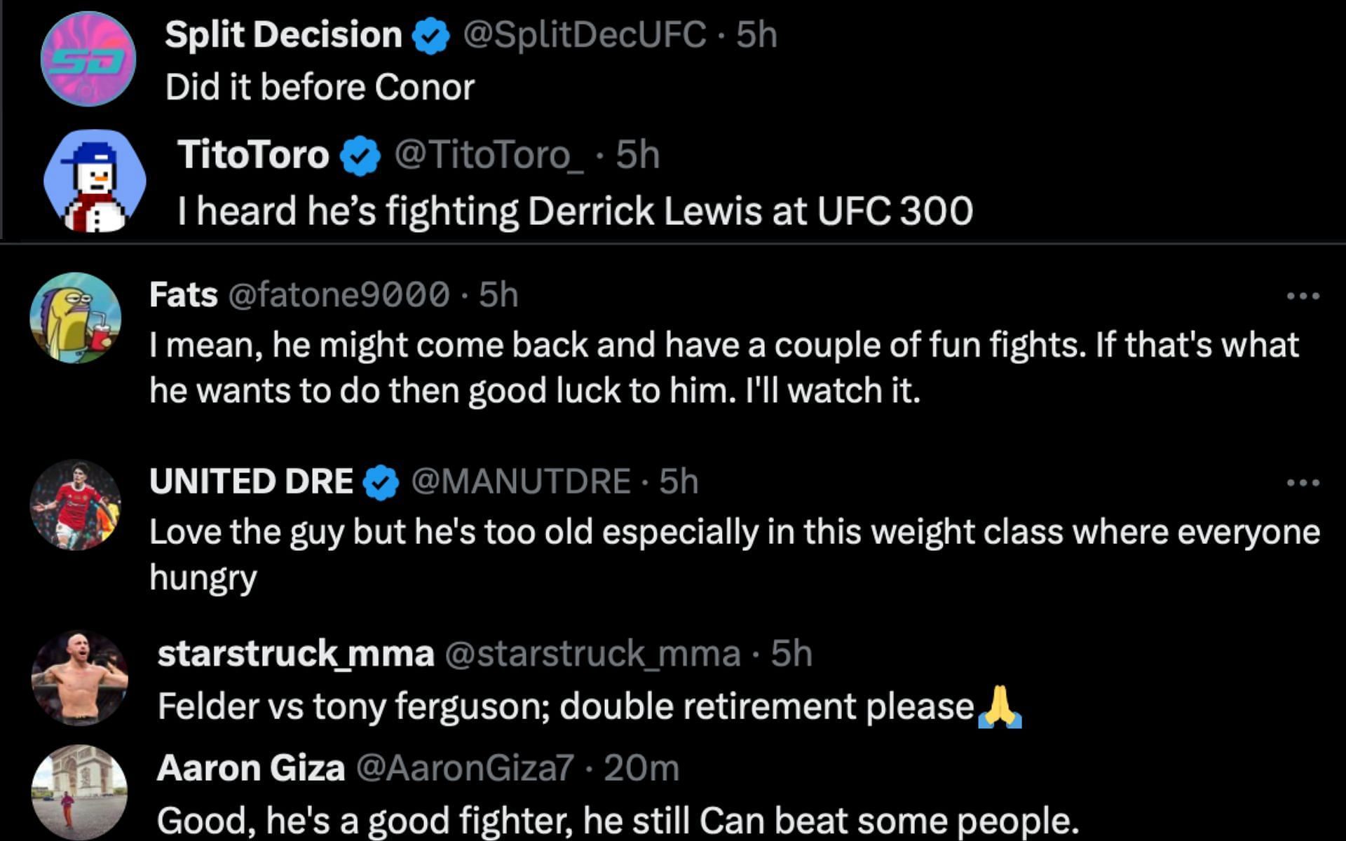 Screenshots from @MMAJunkie on Twitter