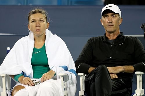 Simona Halep and Darren Cahill.