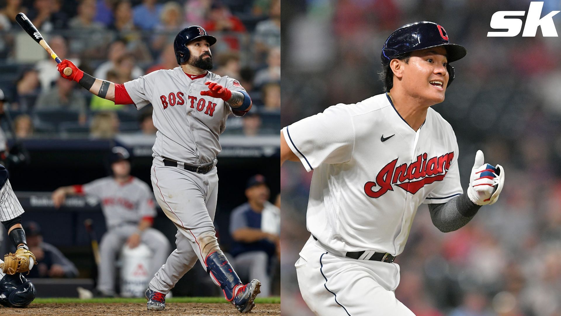Which Red Sox players have also played for the Guardians? MLB