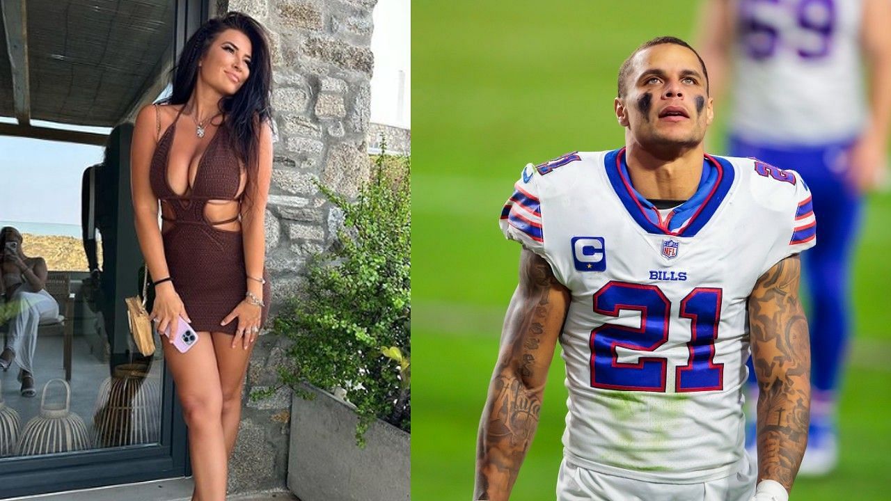 Rachel Bush has spent most of the summer vacationing before supporting husband Jordan Poyer this season. 