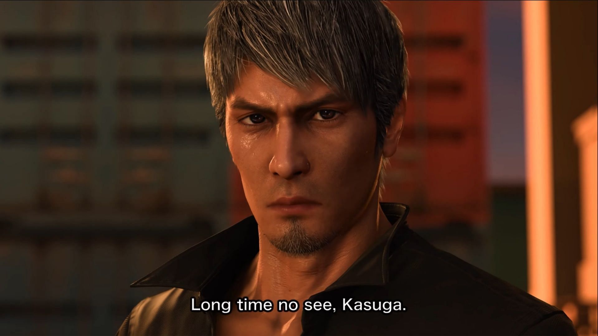 Kiryu would appear to halt Kasuga&#039;s escape. (Image via SEGA)