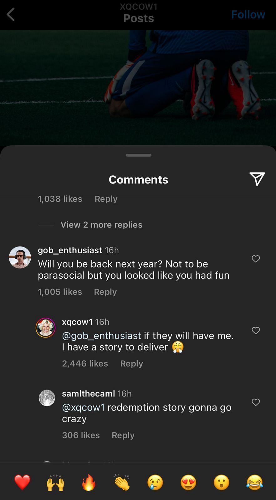 Felix expresses his desire to return to the pitch (Image via xQc/Instagram)