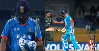 [Watch] Rohit Sharma and Tilak Varma fall cheaply in the IND vs BAN Super 4 clash of Asia Cup 2023